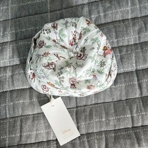 Disney White hat with Floral and Animal Design